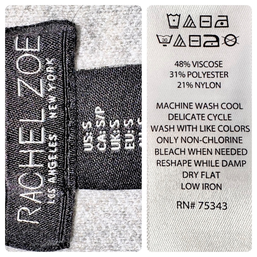 Rachel Zoe Mock Neck Grey Sweater, Soft Knit, Size XS NWT - Picture 5 of 5